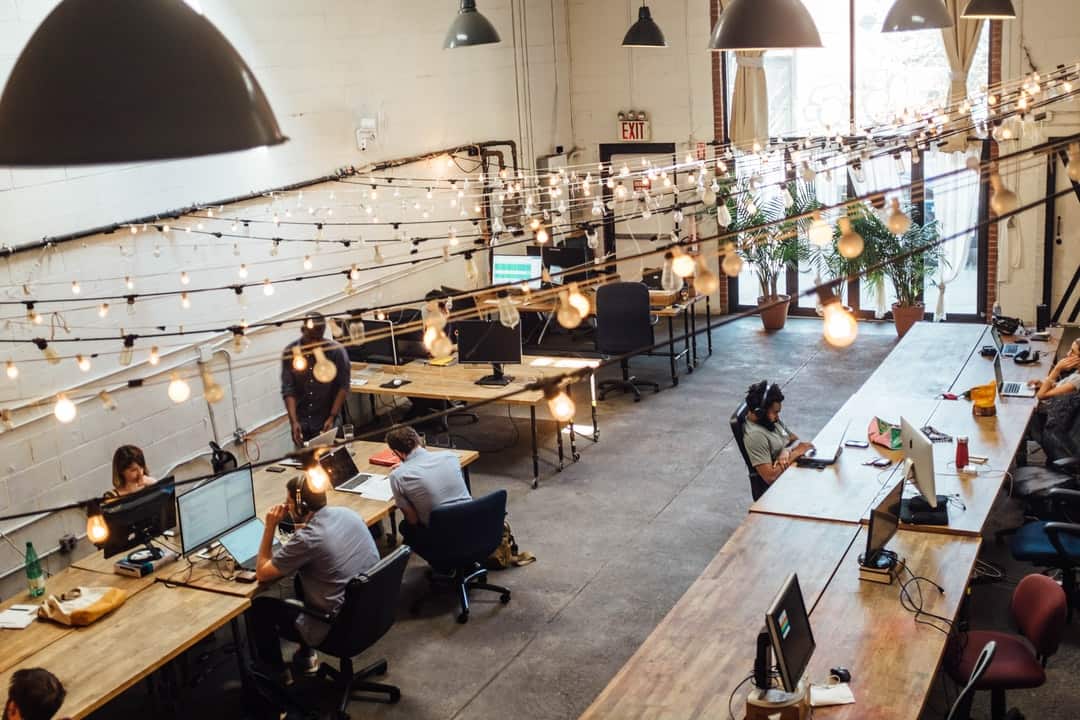 Freelancers at coworking space